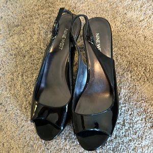 Nine West Women’s Black Open Toed Heels